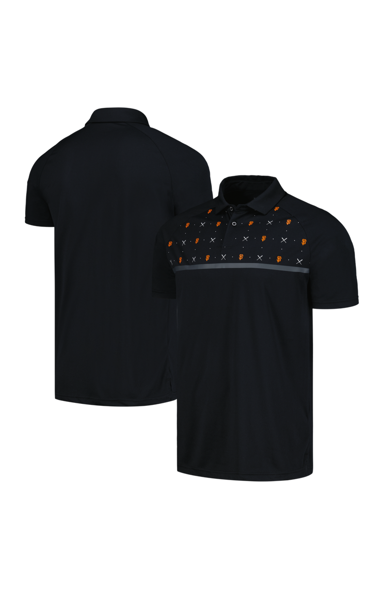 LEVELWEAR Men's Levelwear Black San Francisco Giants Sector Batter Up Raglan Polo, Main, color, Black