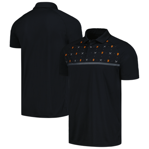 Men's Levelwear Black San Francisco Giants Sector Batter Up Raglan Polo