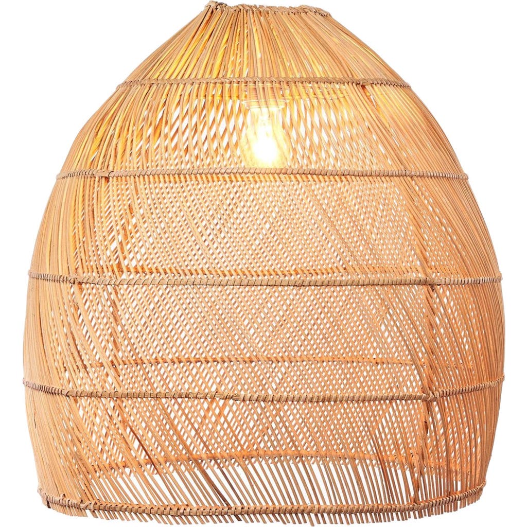 The Artisan & Company Bell Shaped Rattan Pendant Light in Natural  product