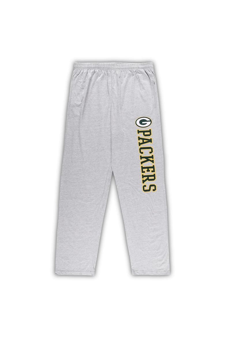 Men's Concepts Sport Green/Heather Gray Green Bay Packers Big & Tall T-Shirt & Pants Sleep Set, Alternate, color, Green
