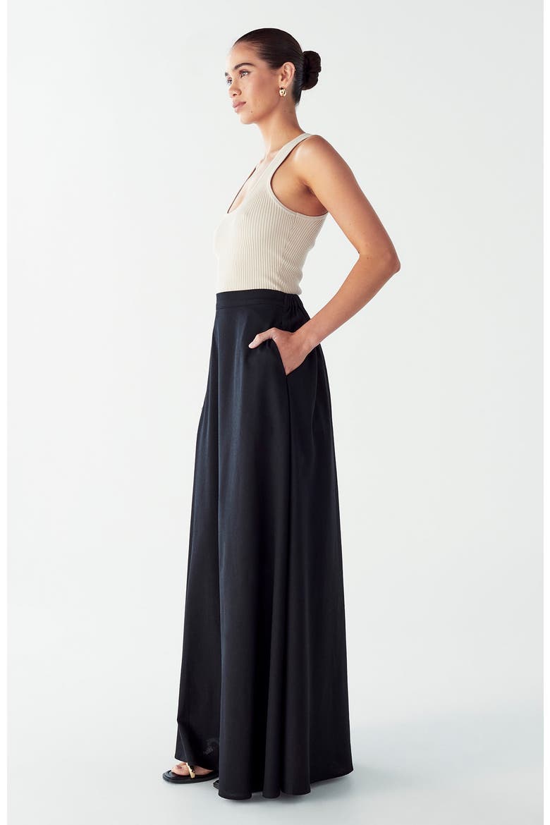 Isla Maxi Skirt, Alternate, color, Black