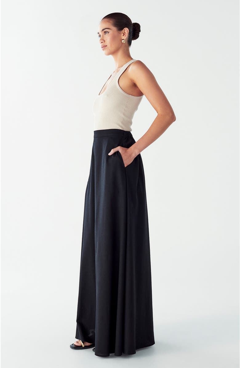 WILLA Isla Maxi Skirt, Alternate, color, Black