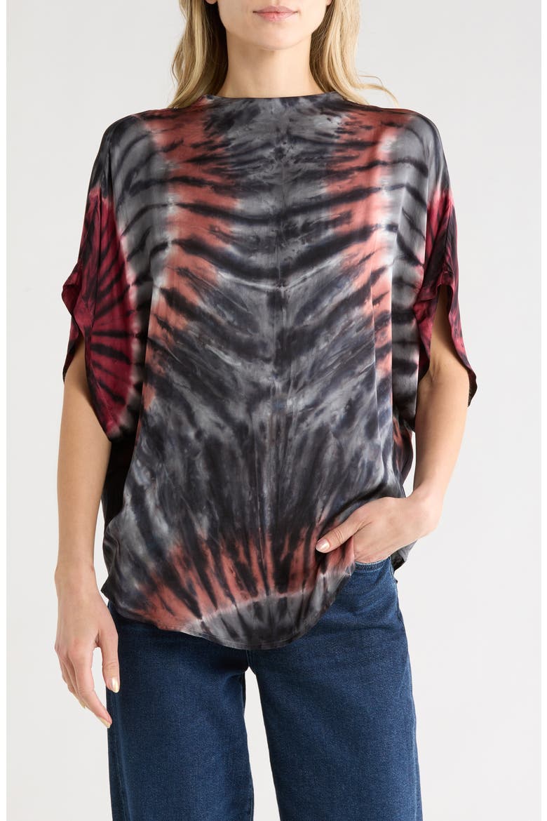Jainy Oversize Top, Main, color, GARNET/ VENUS WASH