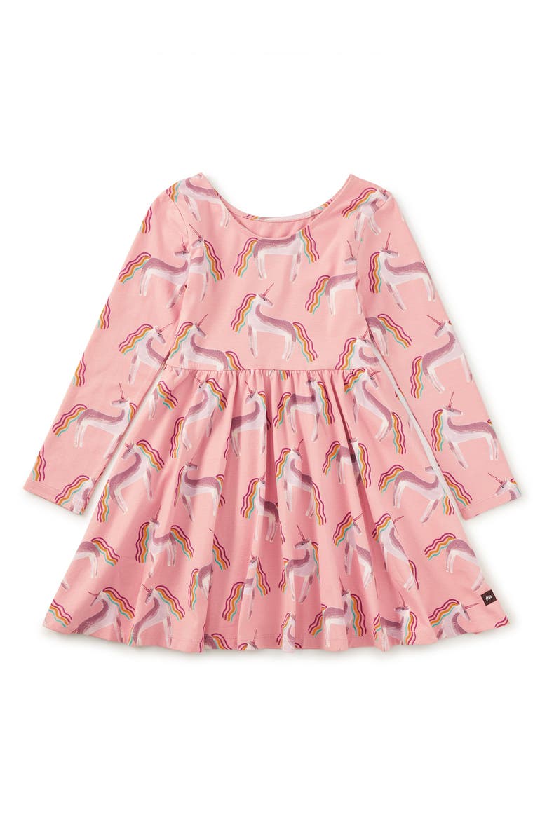 Printed Ballet Dress, Alternate, color, Rainbow Unicorn