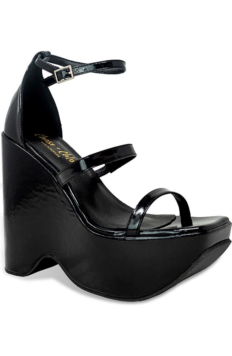 CHASE AND CHLOE Astra Platform Wedge Ankle Strap Sandal, Main, color,