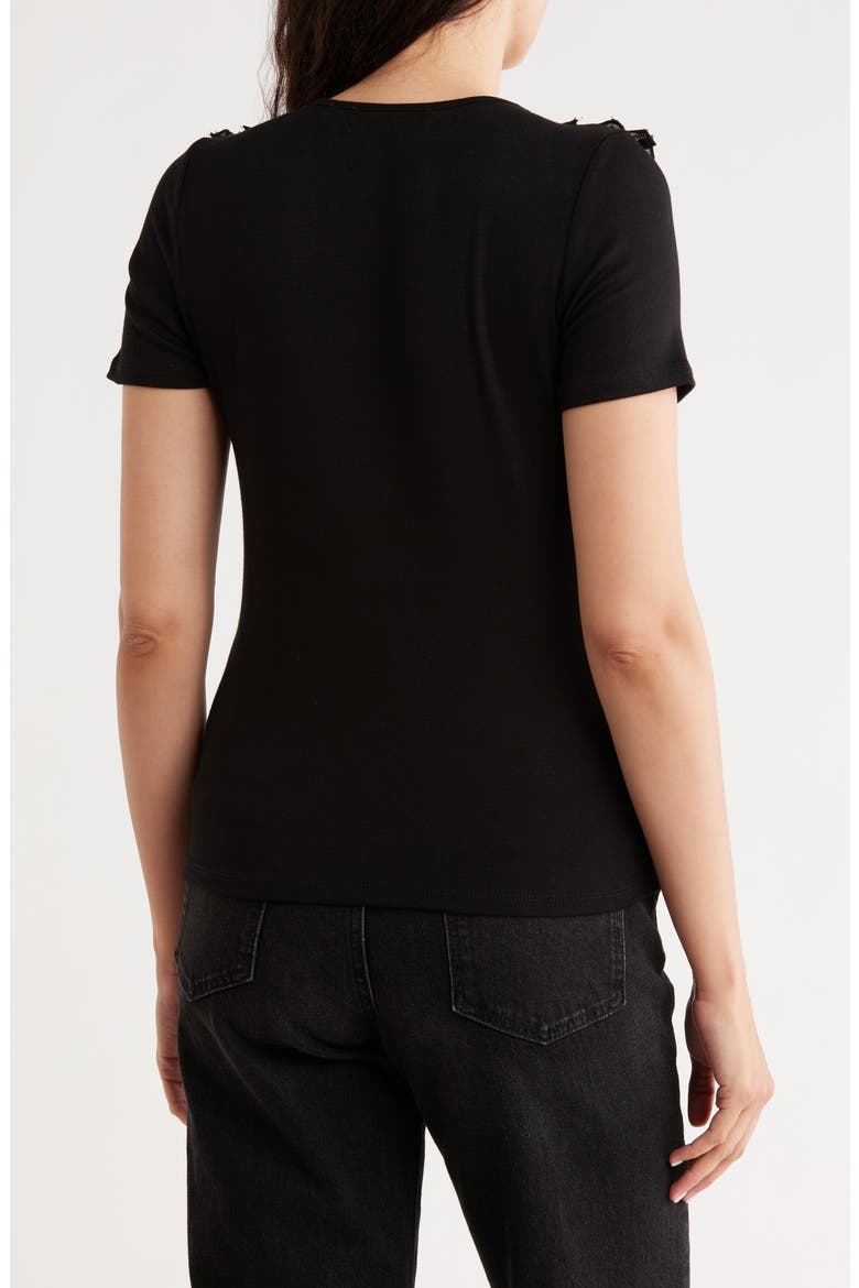 Ruffle Top, Alternate, color, BLACK