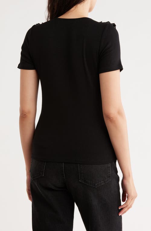 Cyrus Ruffle Top In Black
