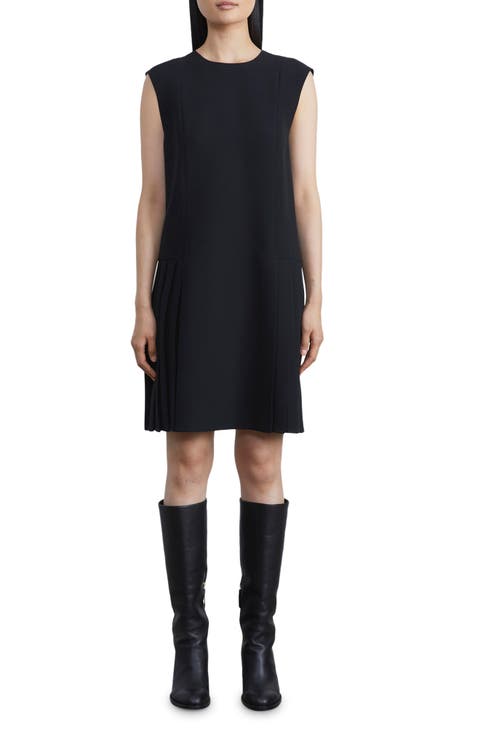 Aarow Pleated Wool & Silk Tunic Dress