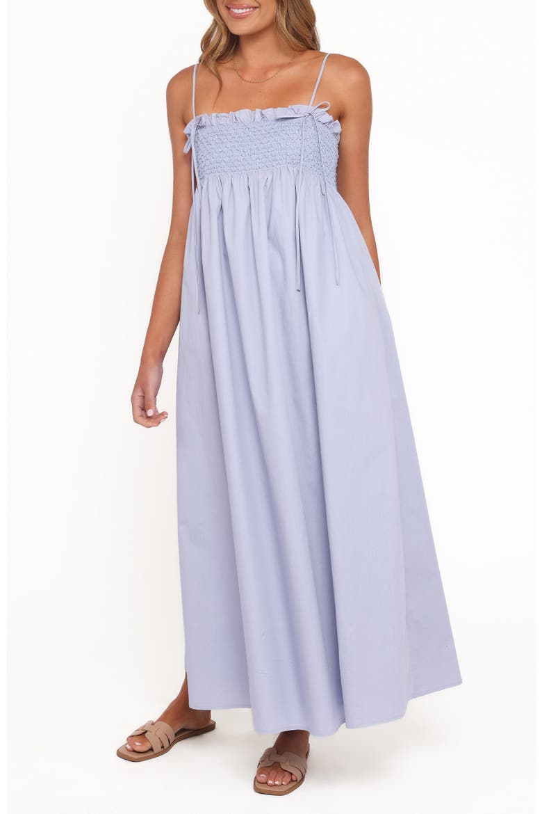 Josie Smocked Maxi Dress, Alternate, color, CORNFLOWER BLUE