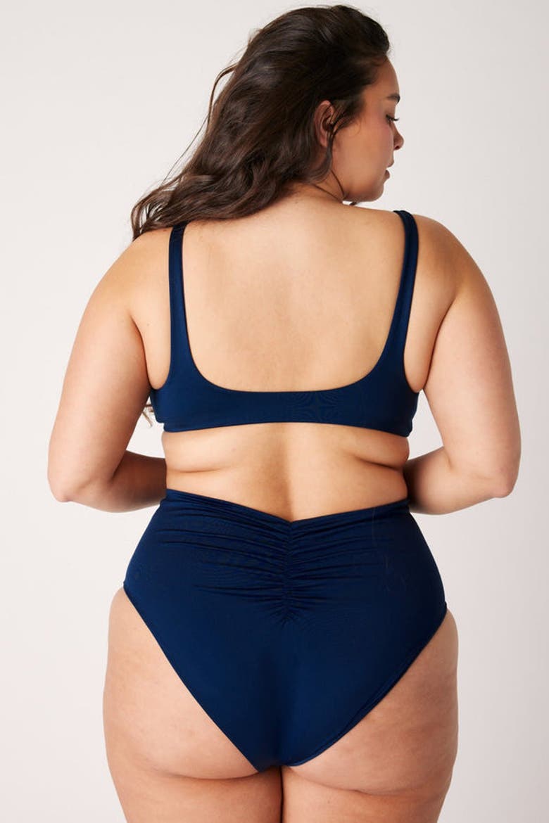 The Plunge Scoop Top, Alternate, color, Soft Navy
