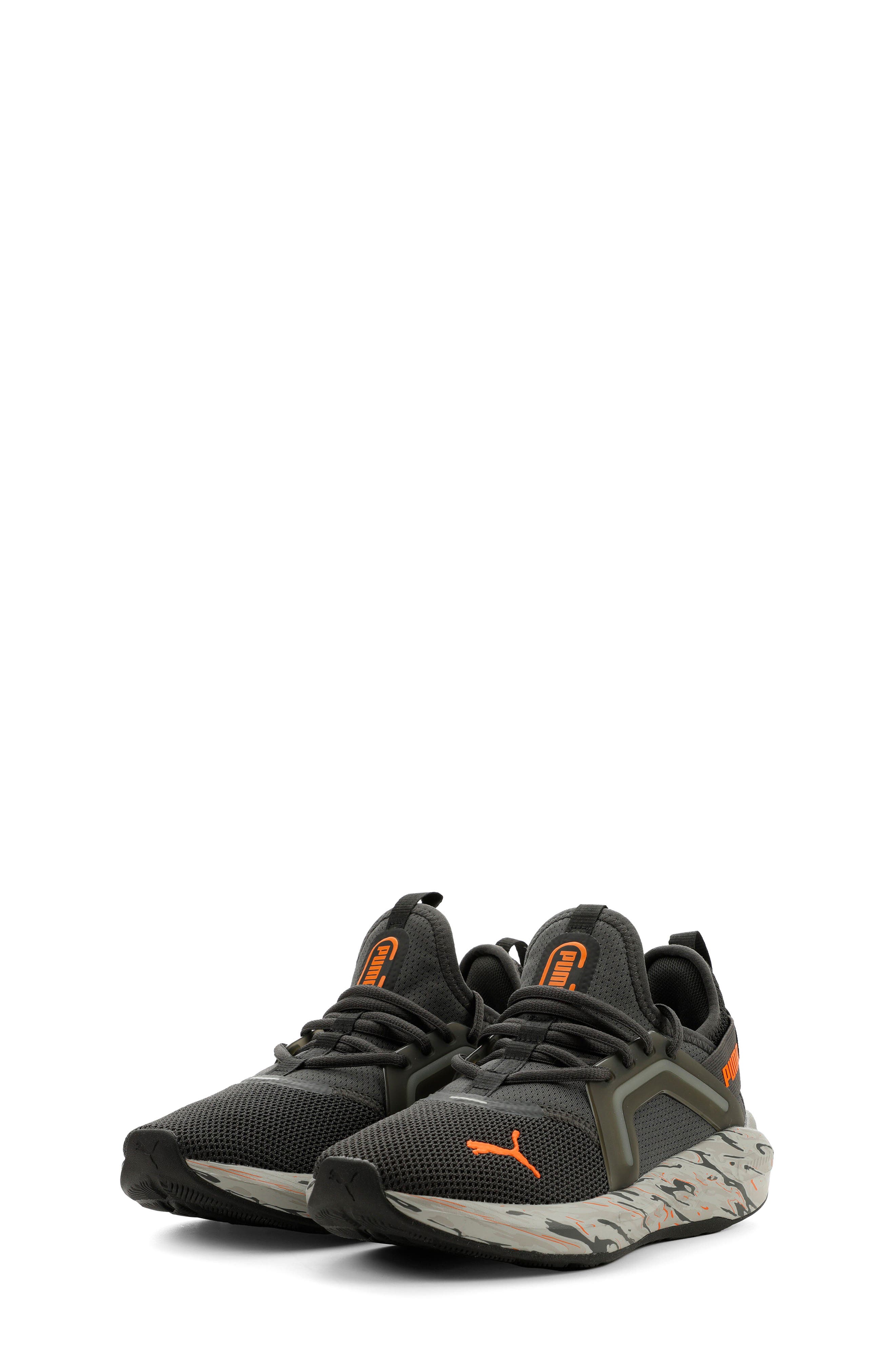 Kids' Softride Enzo 5 Plasmic Sneaker, Alternate, color, SHADOW GRAY/ ORANGE GLO