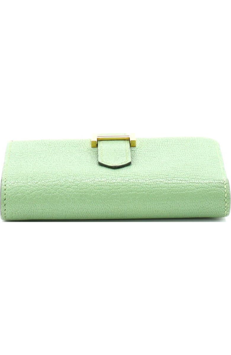Pre-Owned Hermes Trifold Bearn Wallet Chevre Mysore Compact, Alternate, color, Vert Criquet