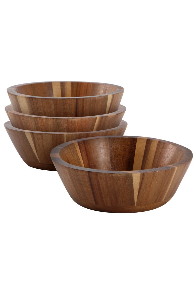 Acacia Wood Salad Bowl Set, Alternate, color, Acacia