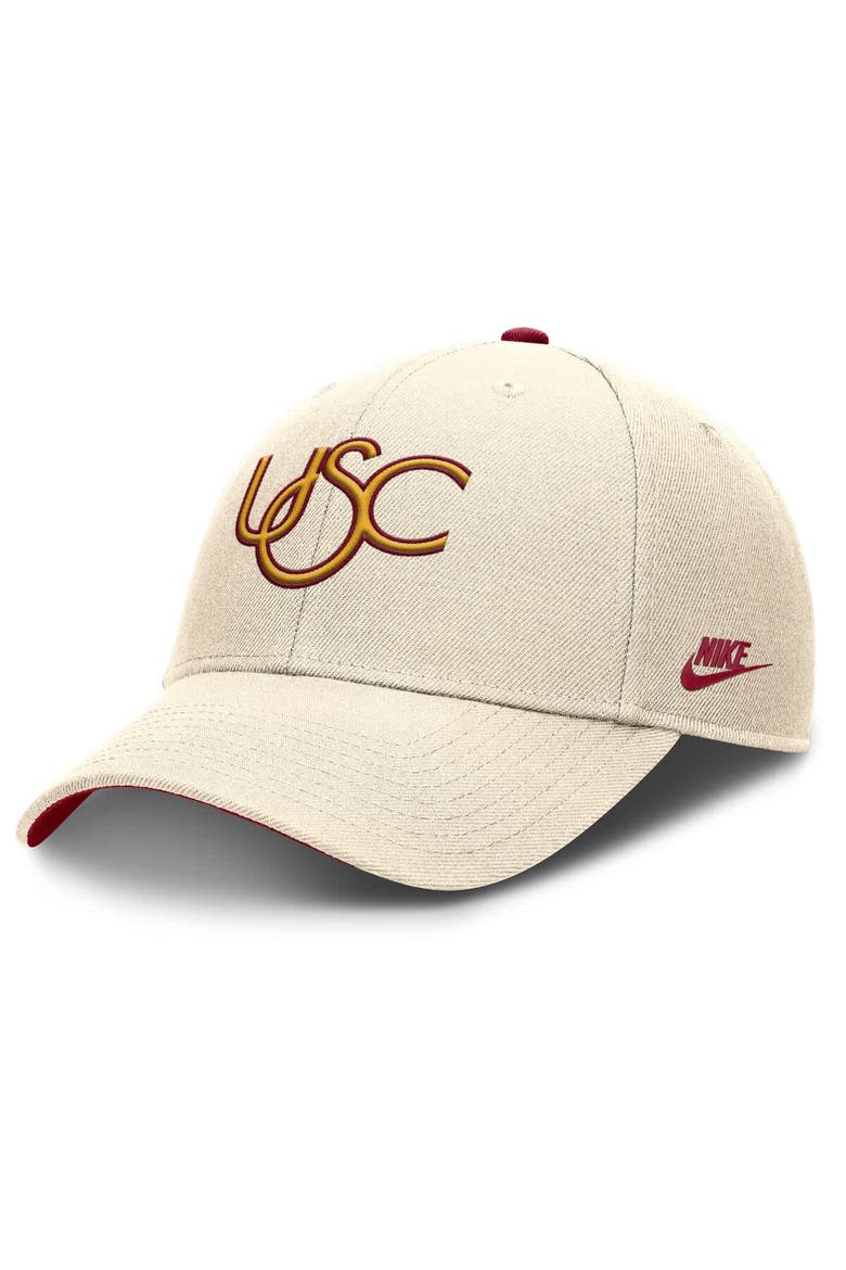 Men's Nike Natural USC Trojans Rise Legacy Adjustable Hat, Main, color, Natural