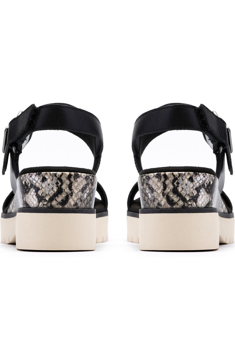 Clarks<sup>®</sup> Diaz Rose Wedge Sandal, Alternate, color, Black Combi