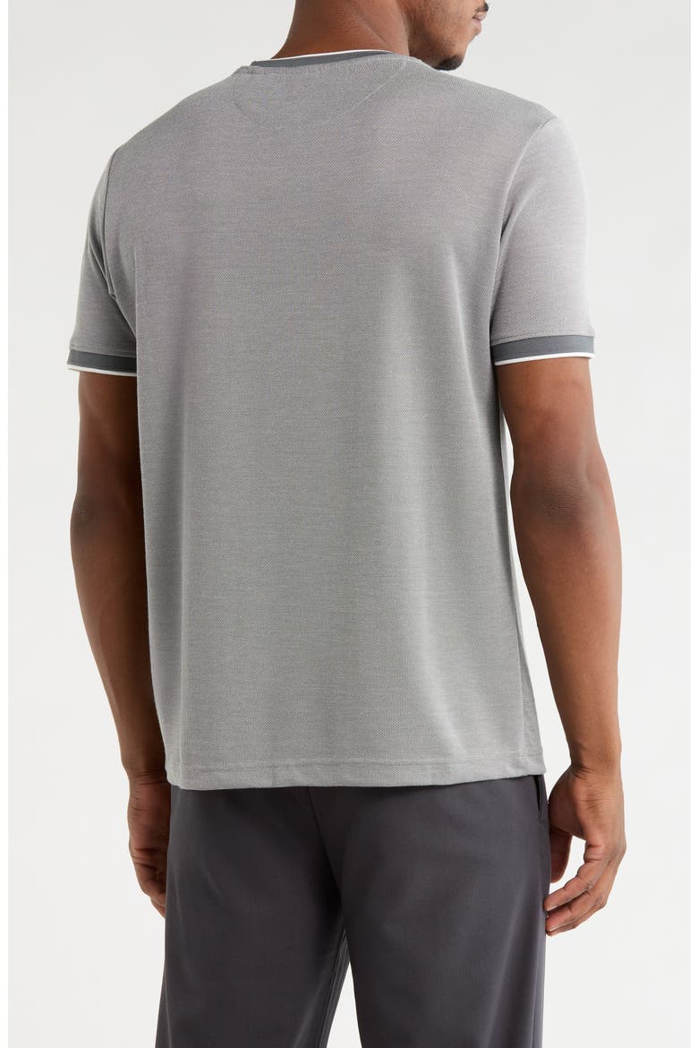 Tipped Knit Crewneck T-Shirt, Alternate, color, GREY