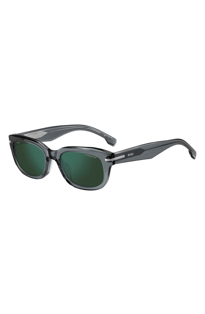 BOSS 53mm Rectangular Sunglasses, Alternate, color, Grey