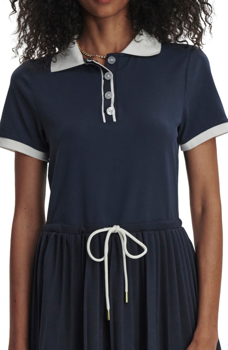 Varley Paloma Court Dress with Removable Shorts, Alternate, color, Blue Nights/ White