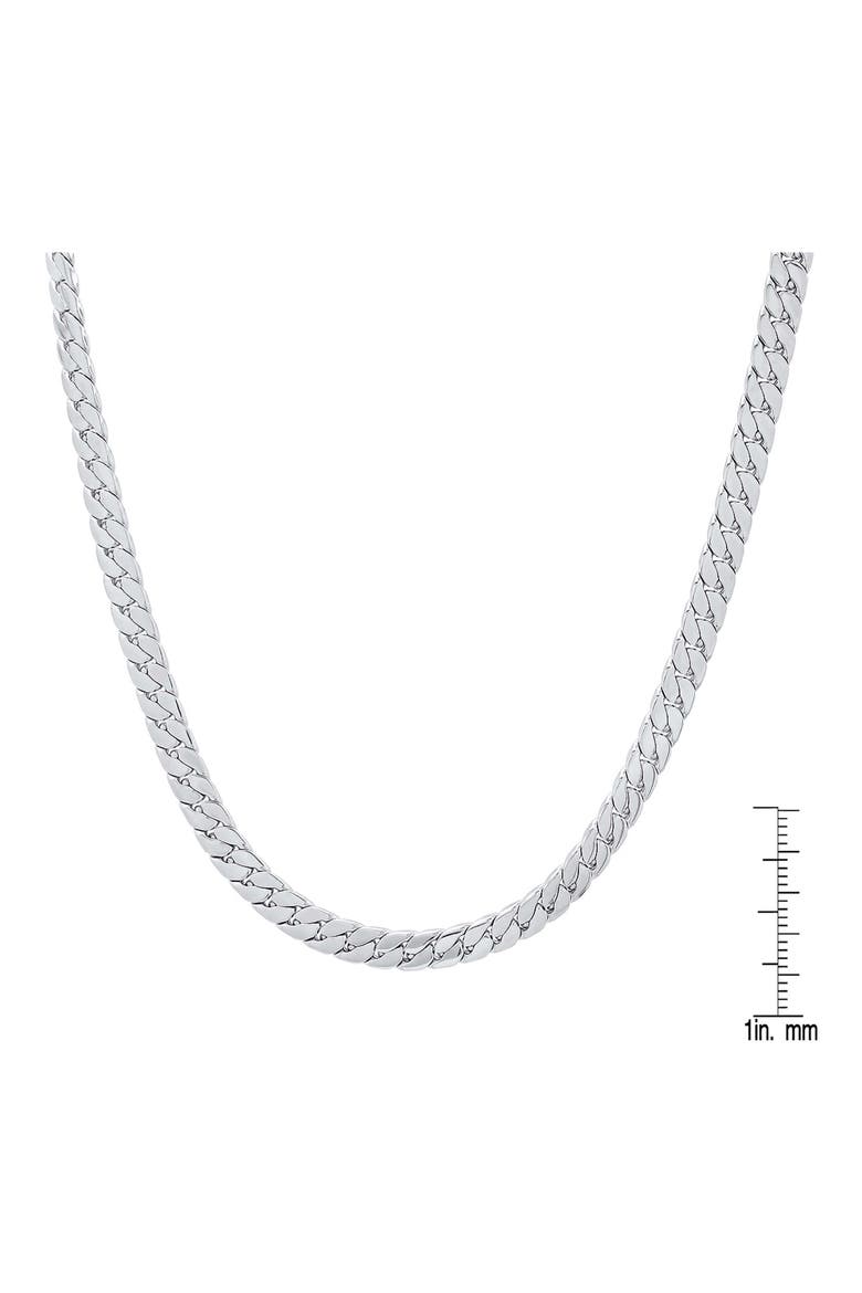 Men's Stainless Steel Flat Snake Chain Necklace, Alternate, color, SILVER