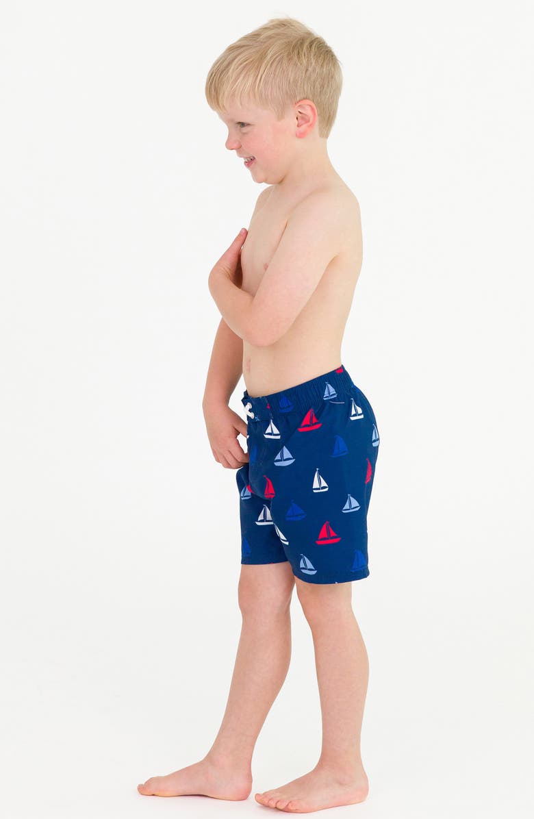 RuggedButts Kids' Sail Away Swim Trunks, Alternate, color, Sail Away