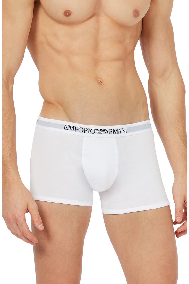 3-Pack Cotton Trunks, Main, color, SOLID WHITE