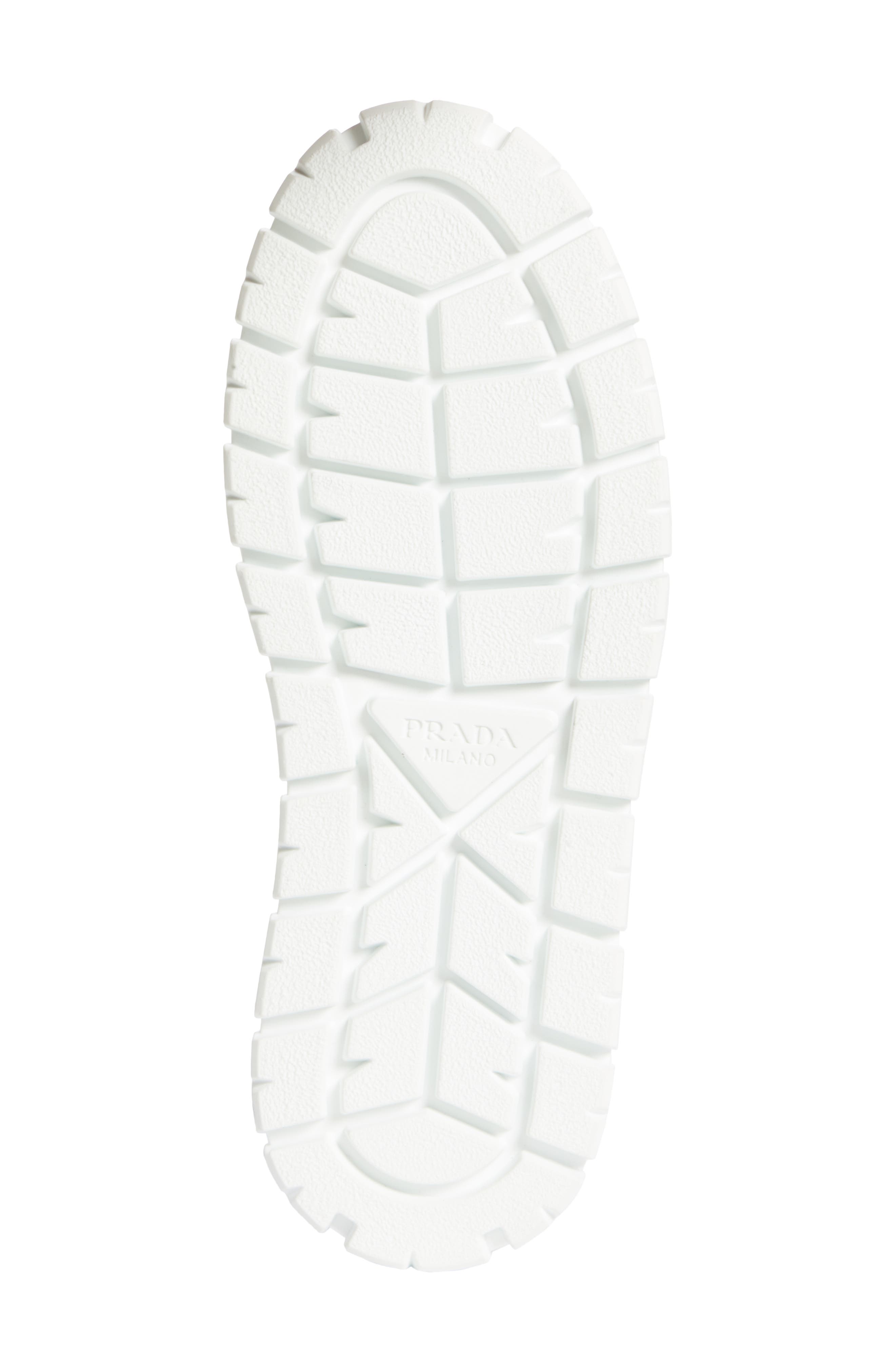 Prada Logo Sport Shearling Lined Platform Sneaker, Alternate, color, 