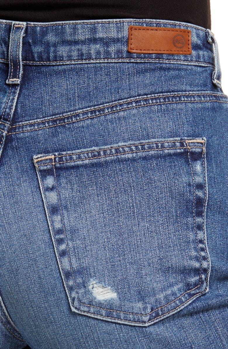 AG Alexxis High Waist Straight Leg Jeans, Alternate, color, Arabian Sea