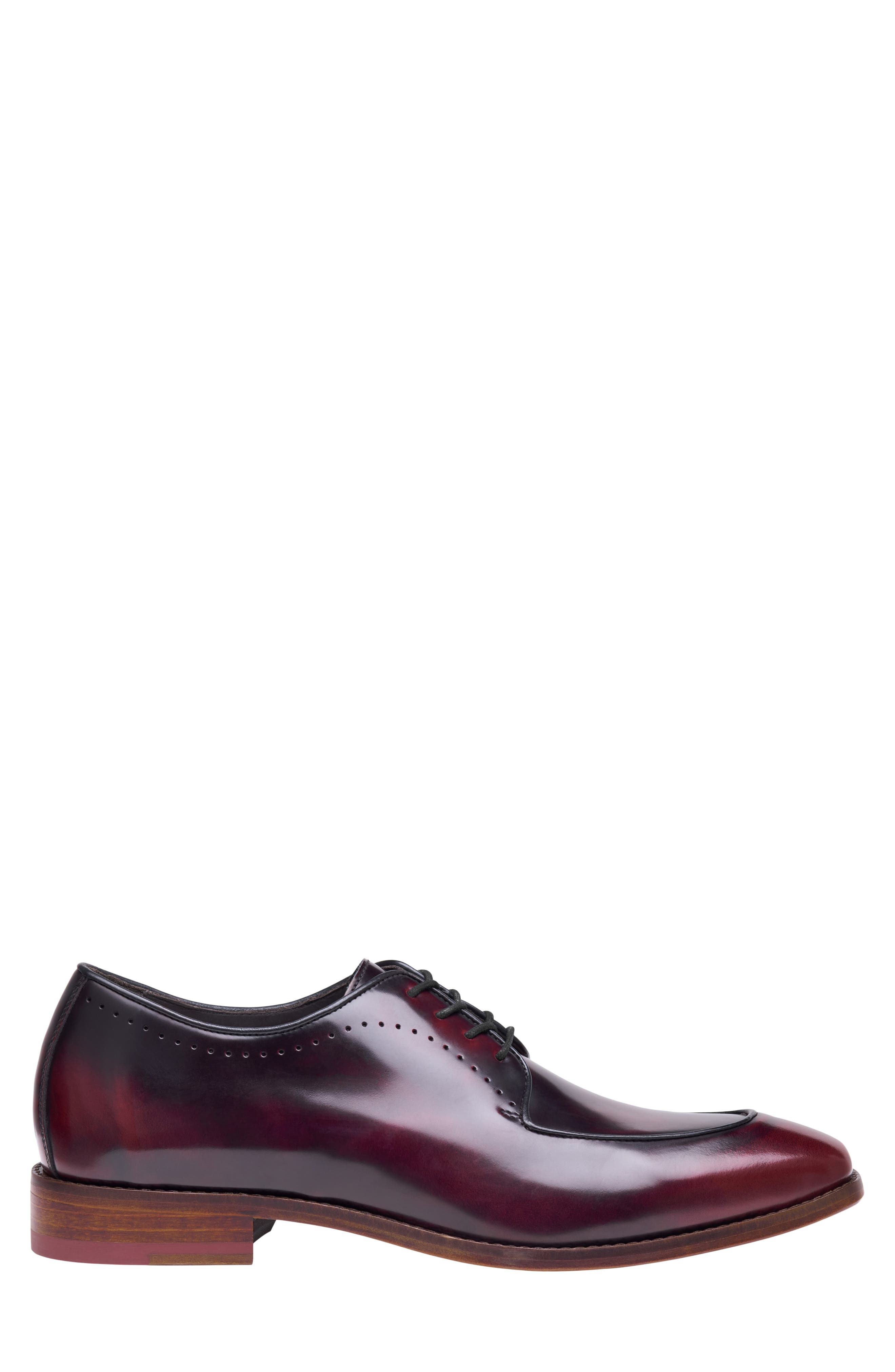 Arrister Moc Toe Derby, Alternate, color, BORDEAUX ITALIAN FULL GRAIN