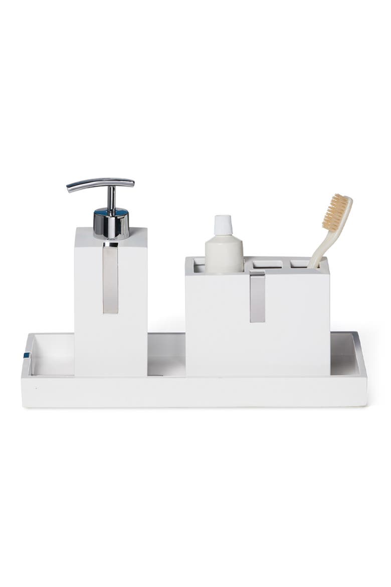 Houston Street 3-Piece Bathroom Set, Main, color, WHITE