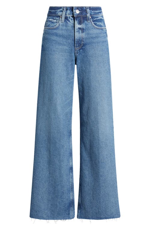 PAIGE PAIGE ANESSA HIGH WAIST RAW HEM WIDE LEG JEANS
