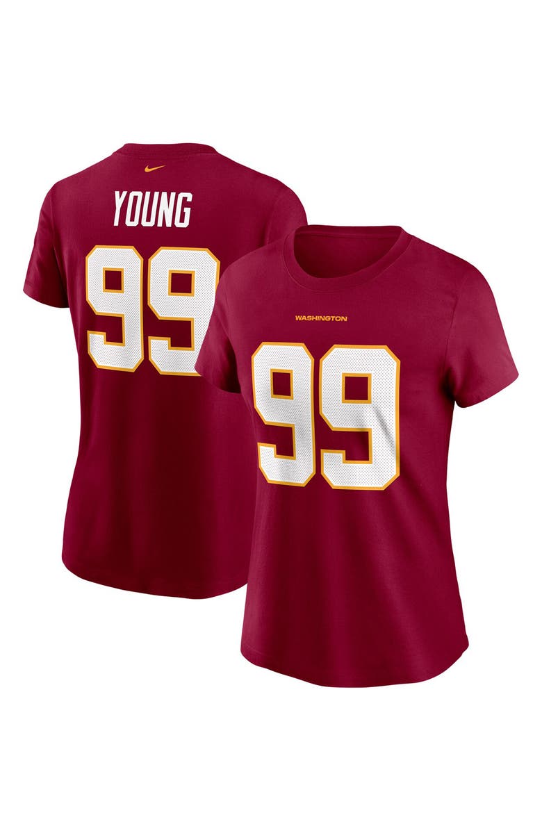 Nike Women's Nike Chase Young Burgundy Washington Football Team Name & Number T-Shirt, Alternate, color, 