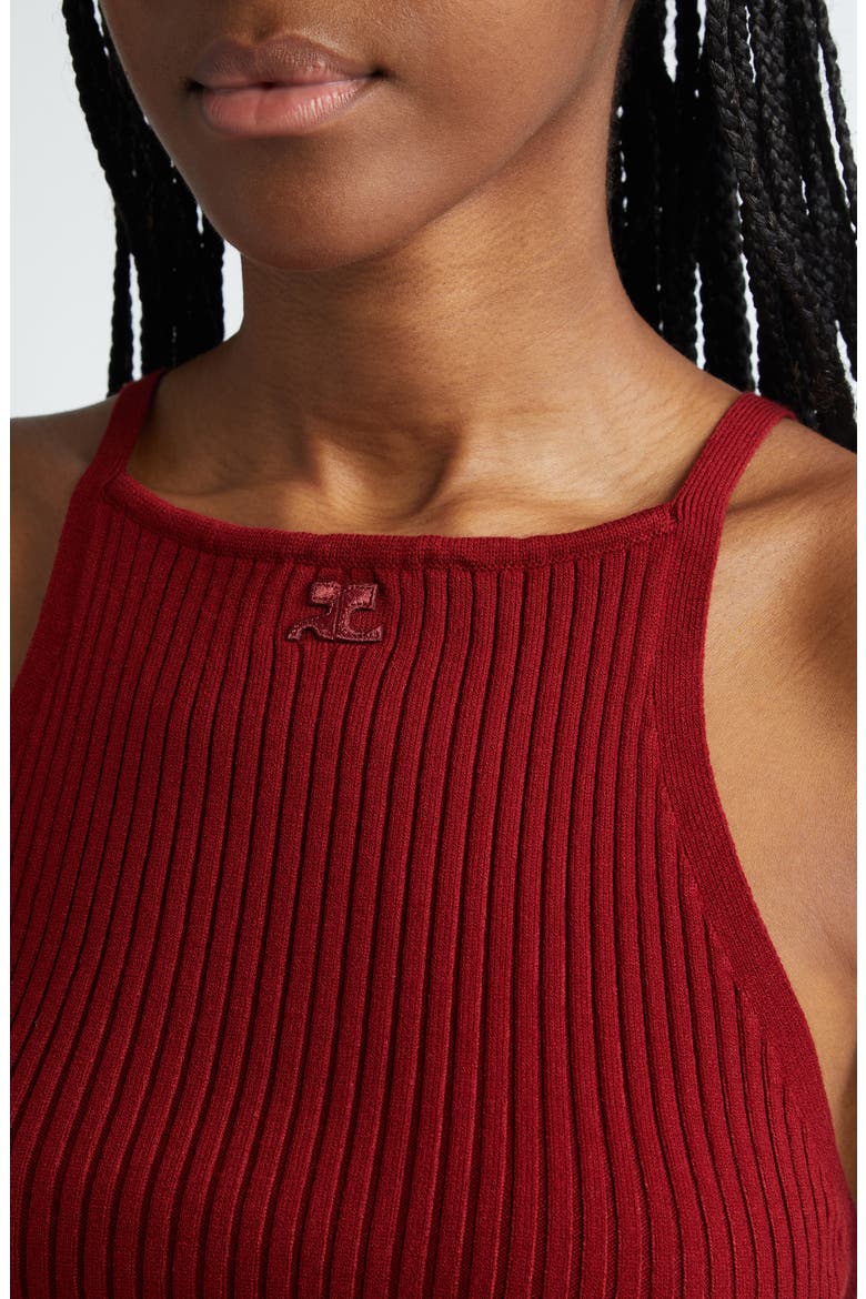 Pointy Hem Rib Tank, Alternate, color, GRENAT