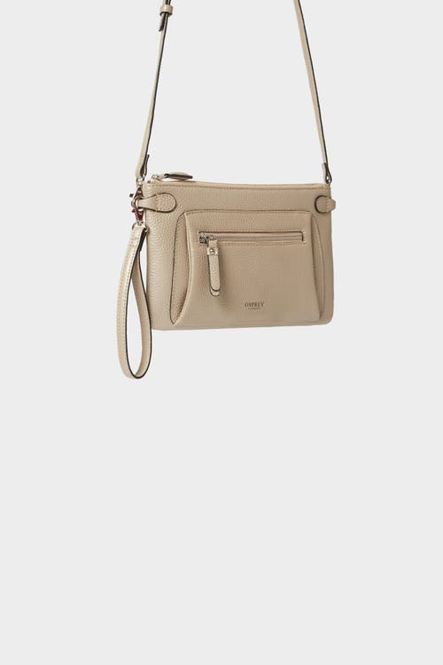 Osprey London The Ruby Leather Crossbody Bag In Gold