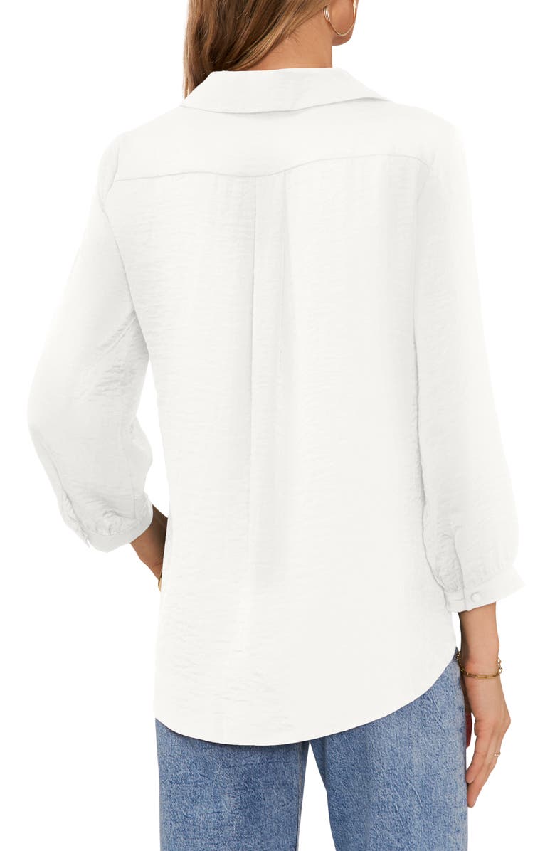 Pleat Front Satin Shirt