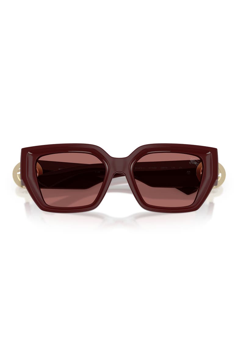 53mm Square Sunglasses, Alternate, color, BORDEAUX / DARK VIOLET