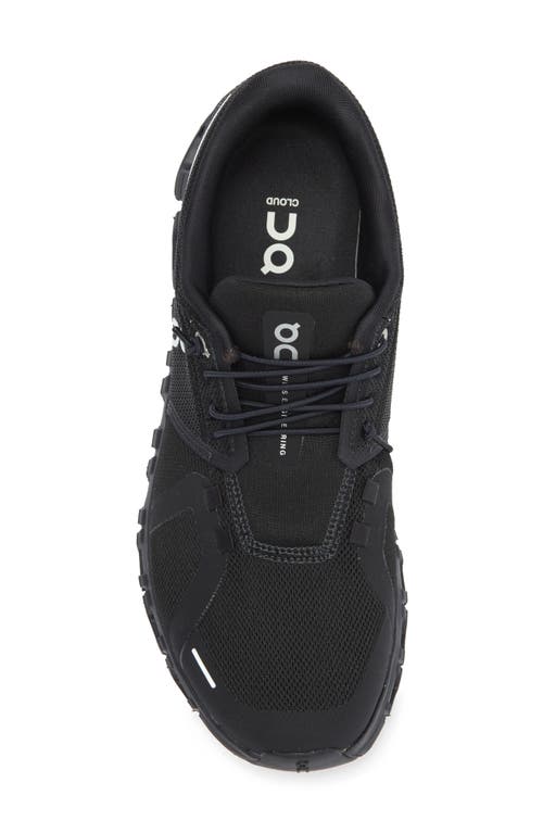 On Cloud 6 Waterproof Sneakers In Black/black