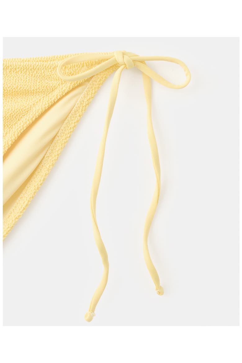 Textured Side Tie Bikini Bottoms, Alternate, color, PASTEL YELLOW
