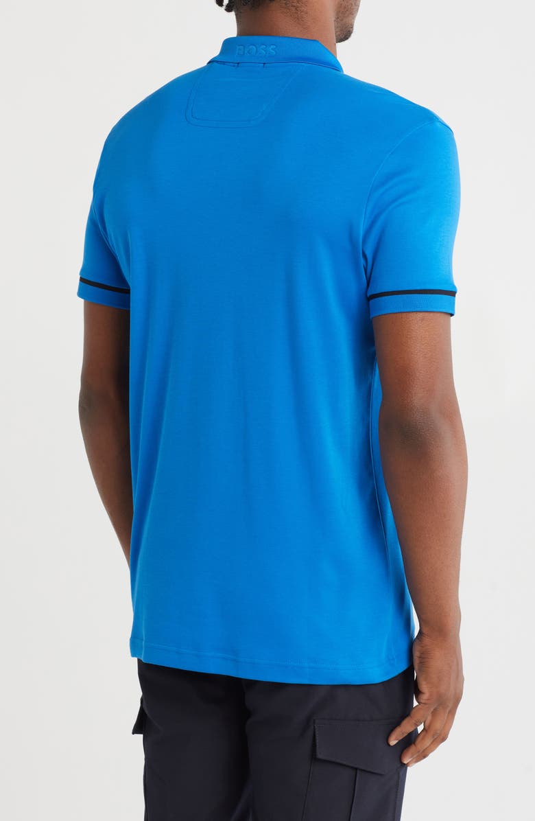 BOSS Paule Cotton Polo, Alternate, color, Open Blue