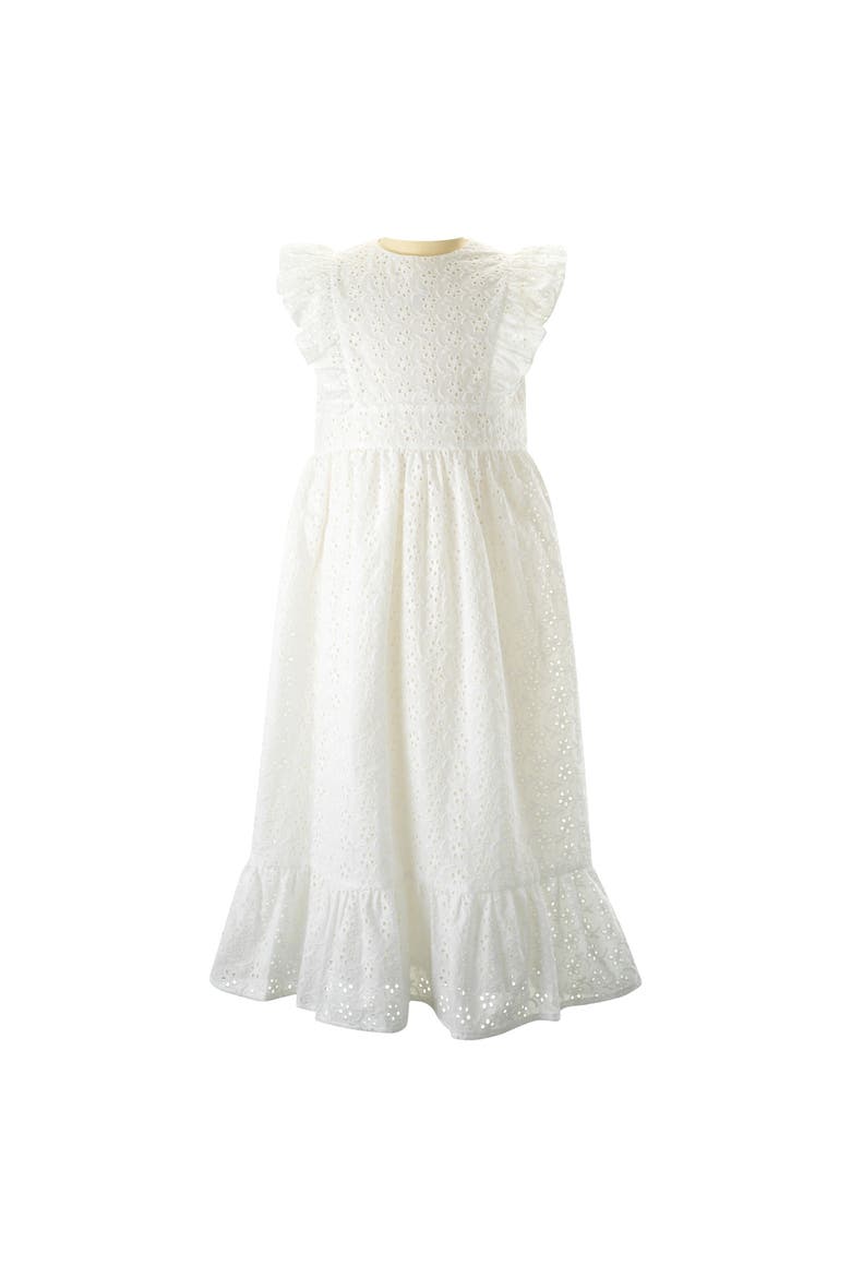 Eyelet Maxi Dress, Main, color, White