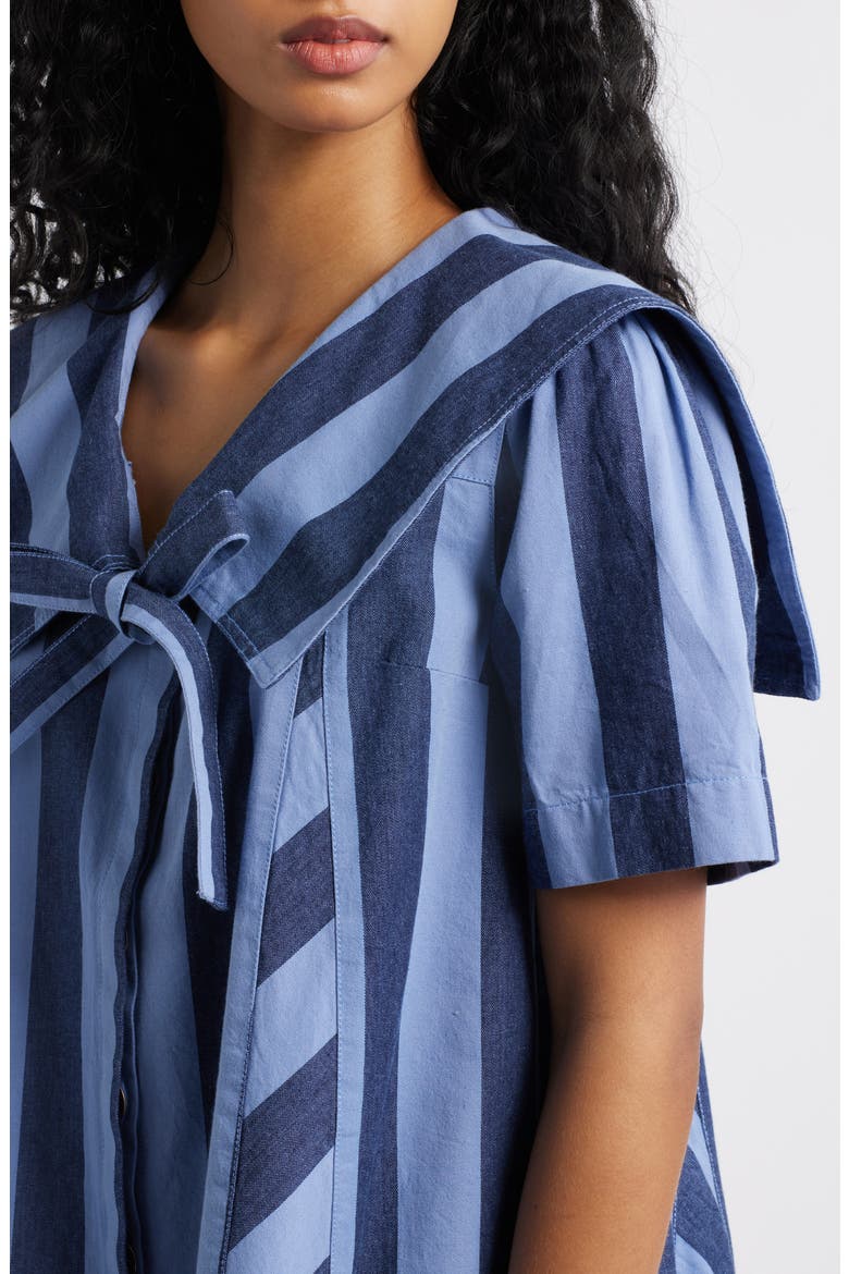 Goldie Stripe Minidress, Alternate, color, BLUE