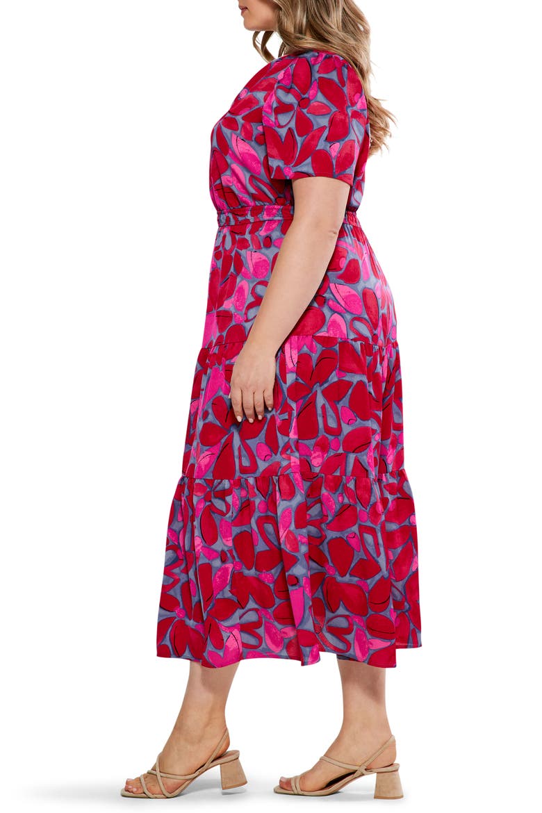 Happy Splash Tiered Dress, Alternate, color, PINK MULTI