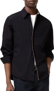 Burberry Classic Fit Check Piping Cotton Poplin Shirt