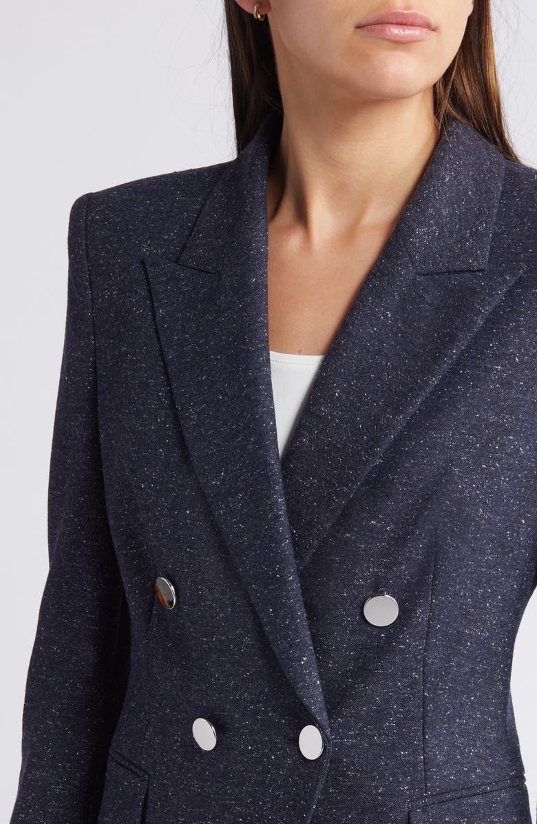 BOSS Jia Double Breasted Wool Blend Blazer, Alternate, color, 