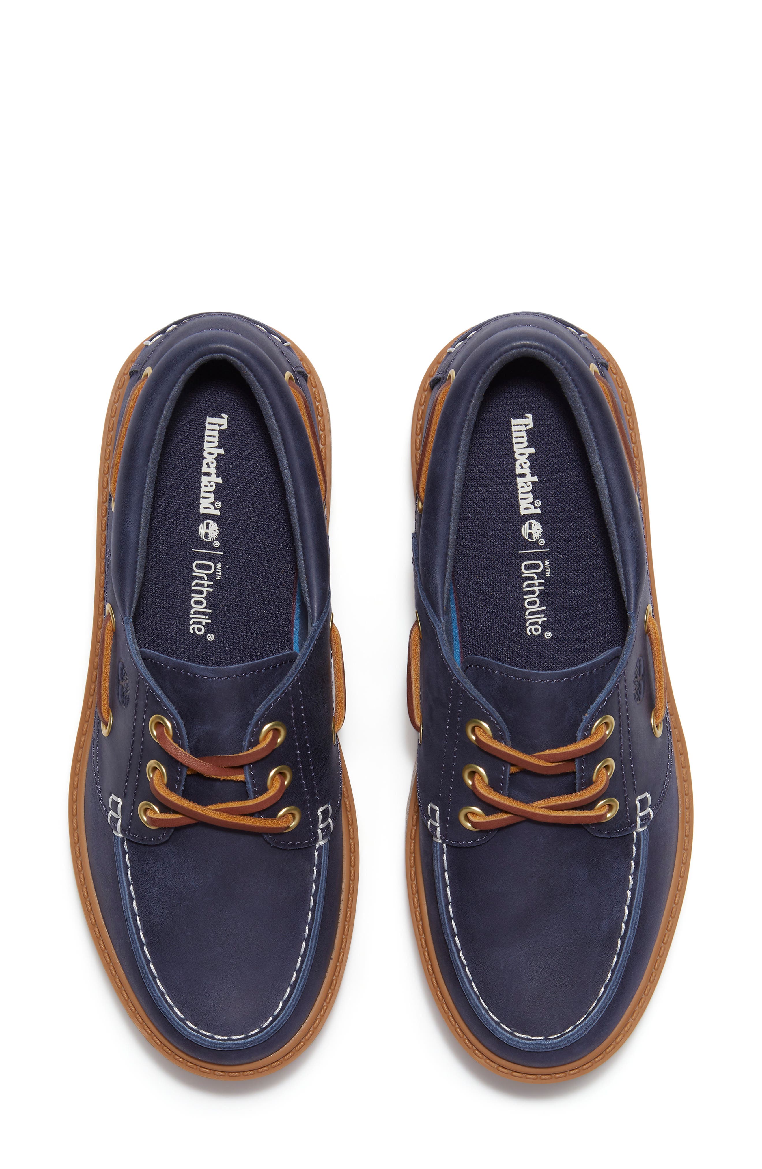Timberland Stone Street Platform Boat Shoe, Alternate, color, Dark Blue Full Grain