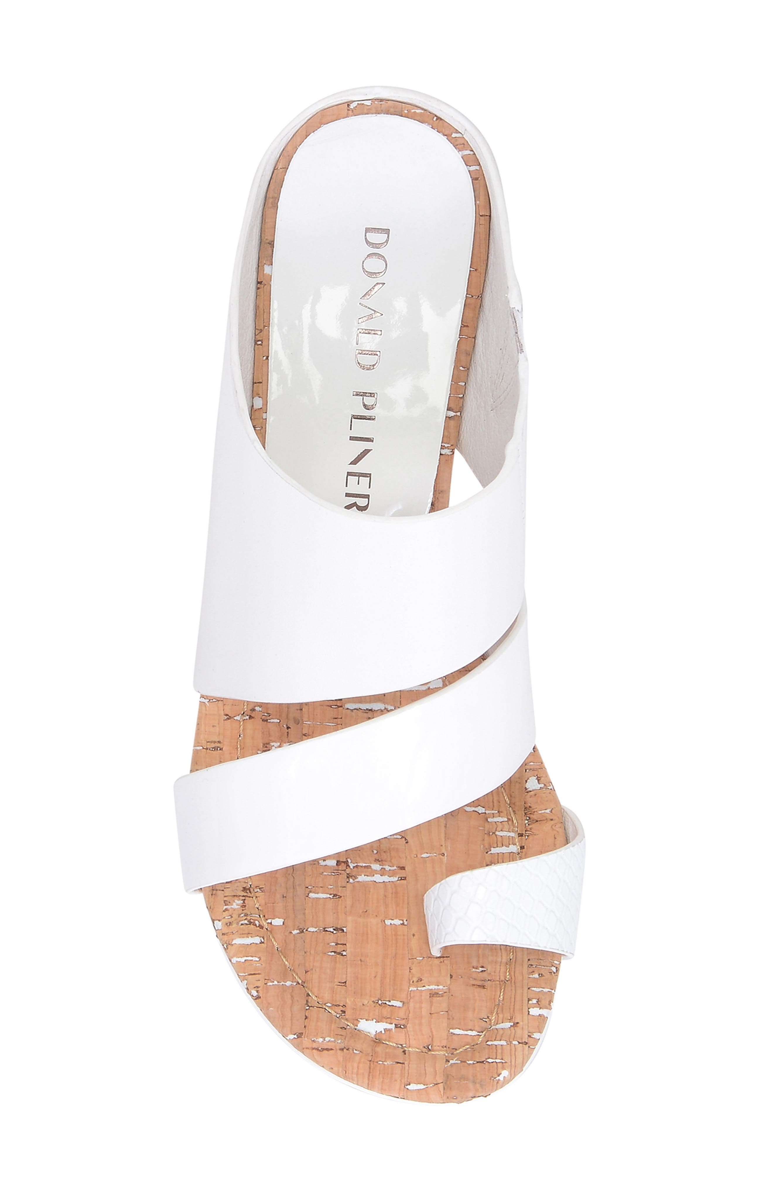 Montce Wedge Slide Sandal, Alternate, color, WHITE LEATHER