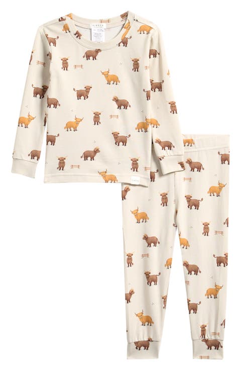 Print Fitted Two-Piece Pajamas