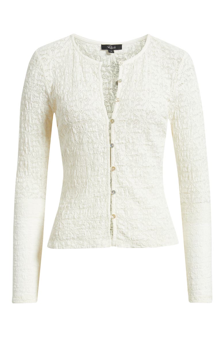 Cyrah Stretch Lace Cardigan, Alternate, color, IVORY