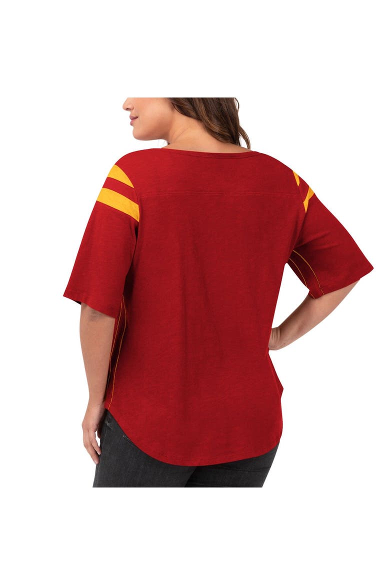 Women's G-III 4Her by Carl Banks Red Kansas City Chiefs Plus Size Linebacker T-Shirt, Alternate, color, Red