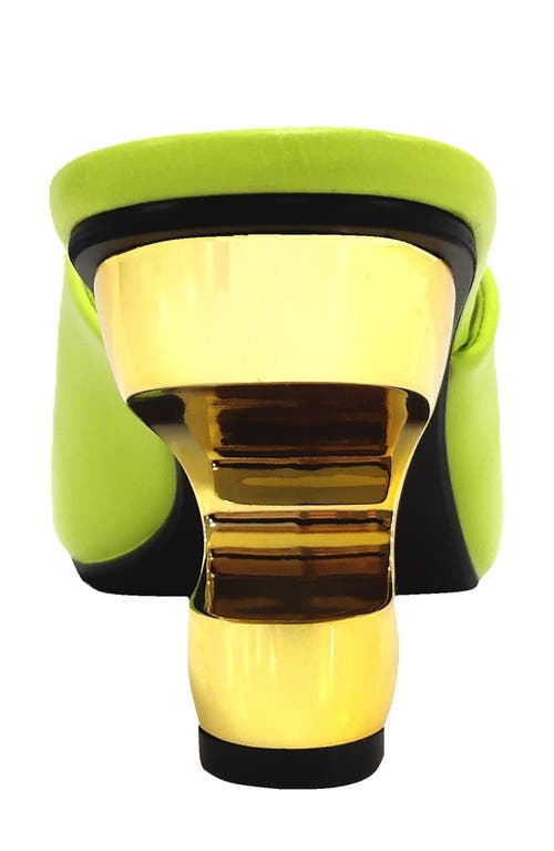 Ninety Union Gypsy Square Toe Mule In Lime