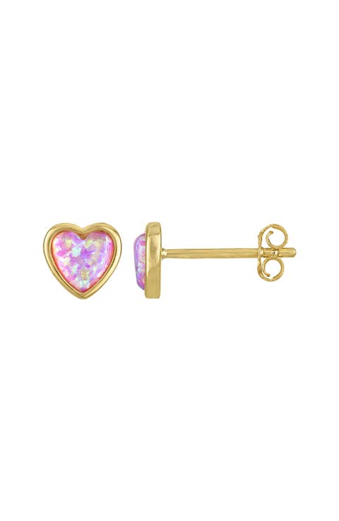 Kid's Heart Stud Earrings